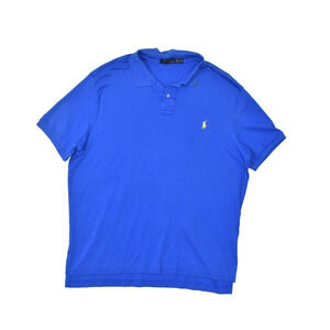 Polo by Ralph Lauren Men's Polo Shirt Blue Yellow Pony Stain Size XXL Pony